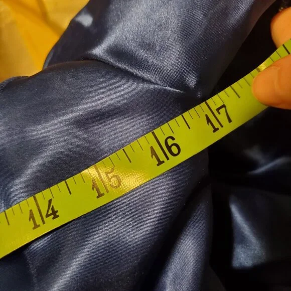 Vintage Royal Blue 80s Long Sleeve Lace A Line Prom Party Dress Women's Size 12 - Picture 4 of 15